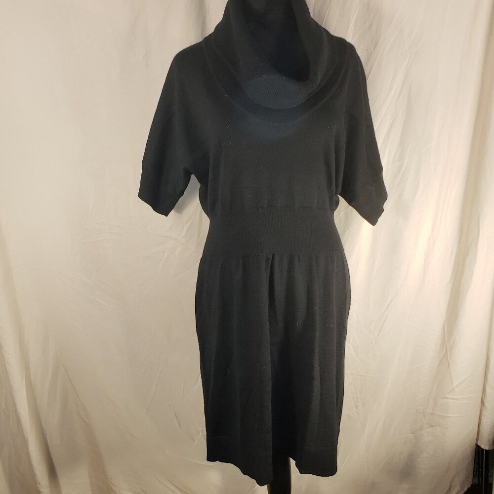 LOFT Black Midi Dress